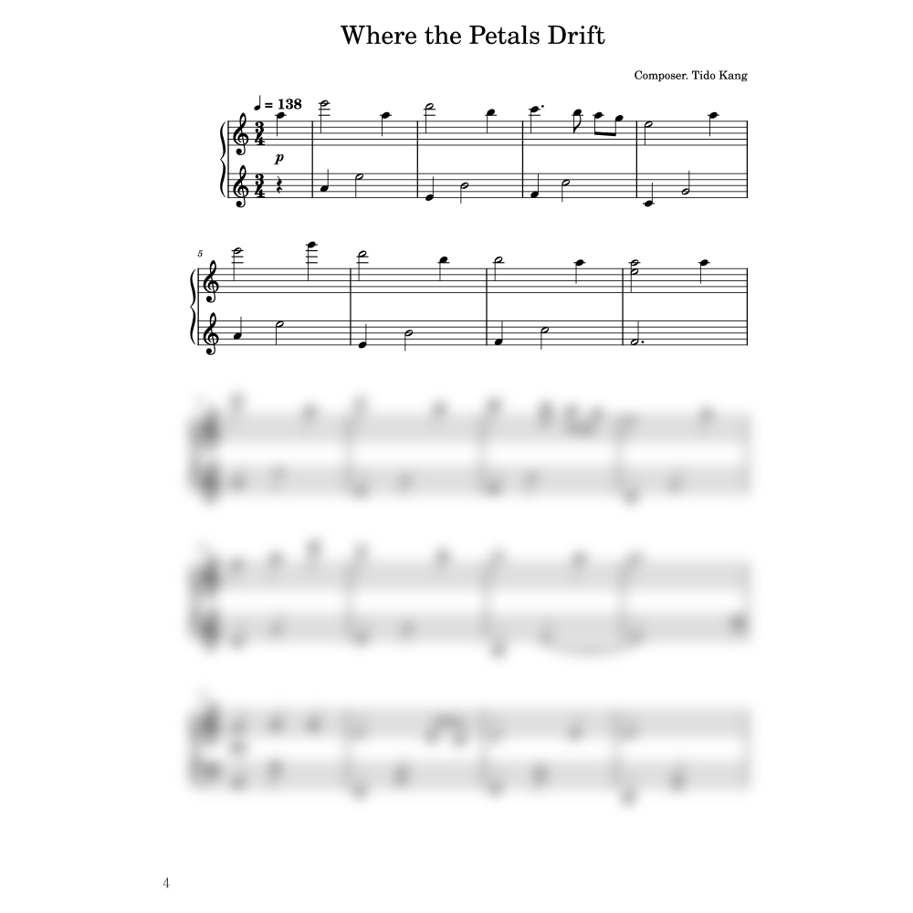 Afterglow – Original Piano Sheet Music (PDF)