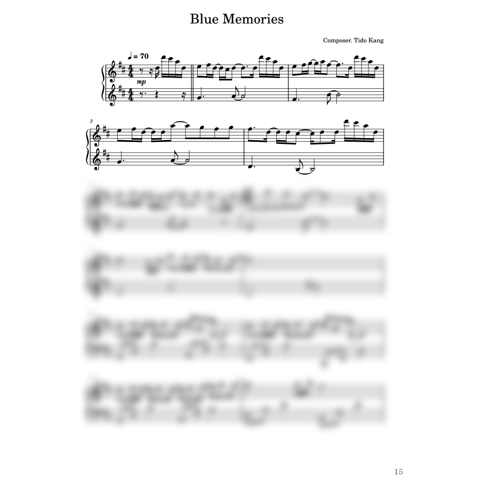 Afterglow – Original Piano Sheet Music (PDF)