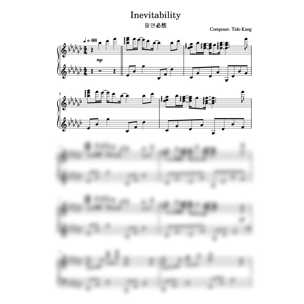 Inevitability – Original Piano Sheet Music (PDF)