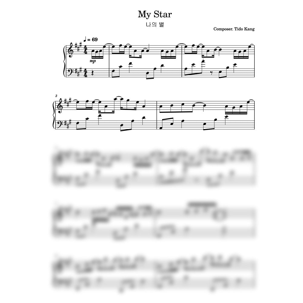 My Star – Original Piano Sheet Music (PDF)